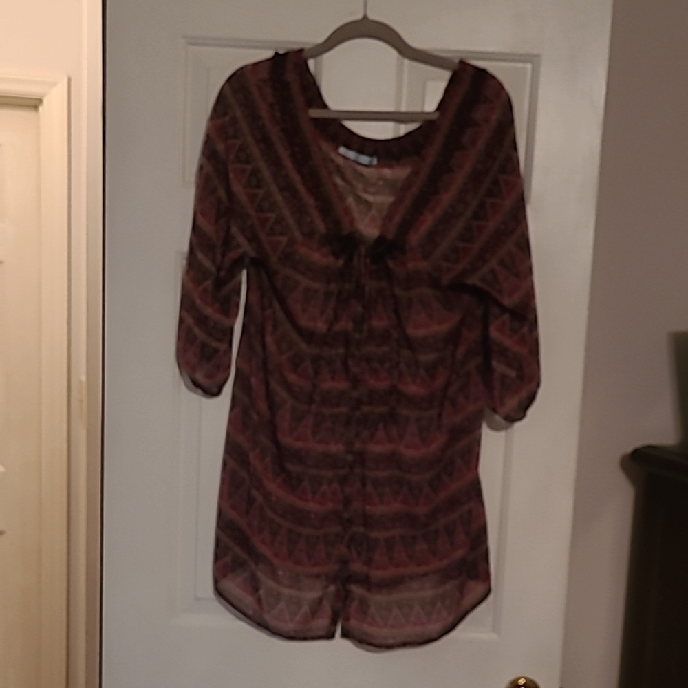 Boho Chic Sheer Tunic Top